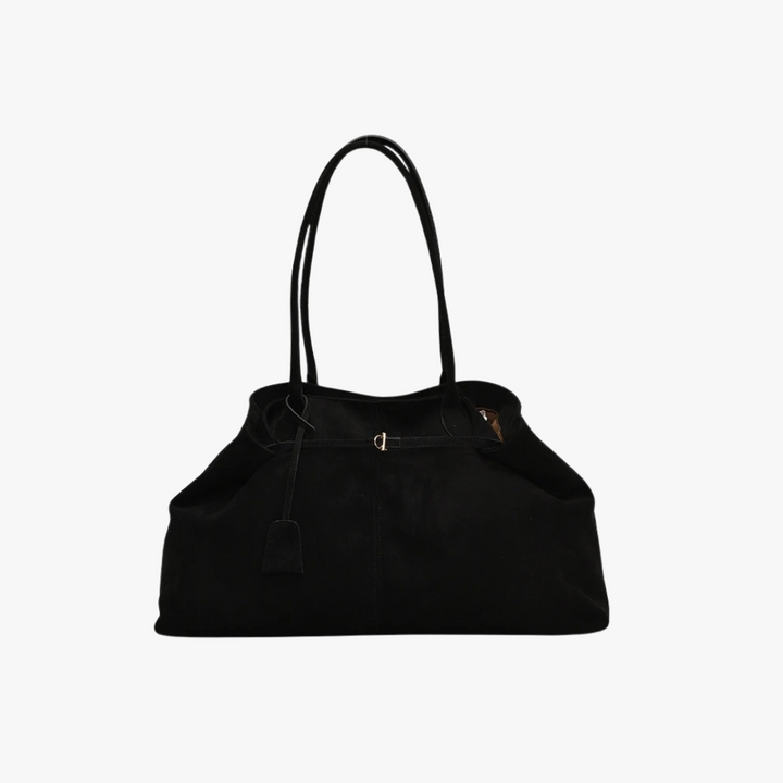 Valantomode | Velvet Goliath Executive – 52cm Premium Vegan Suede XL Oversized Tote with Silver Accents