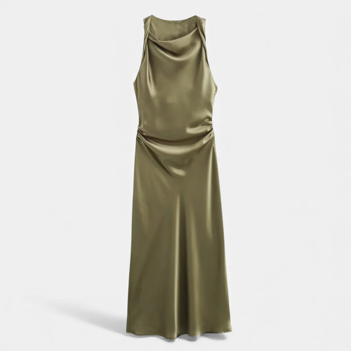 Valantomode | Women’s Satin Midi Slip Dress
