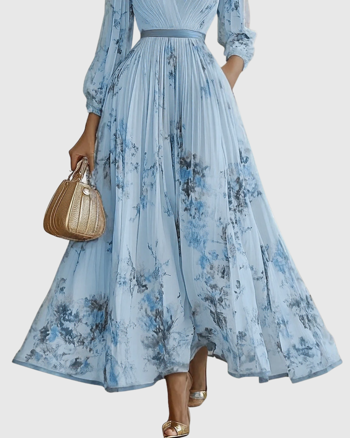 Valantomode | Stylish Pleated Maxi Dress for Effortless Elegance