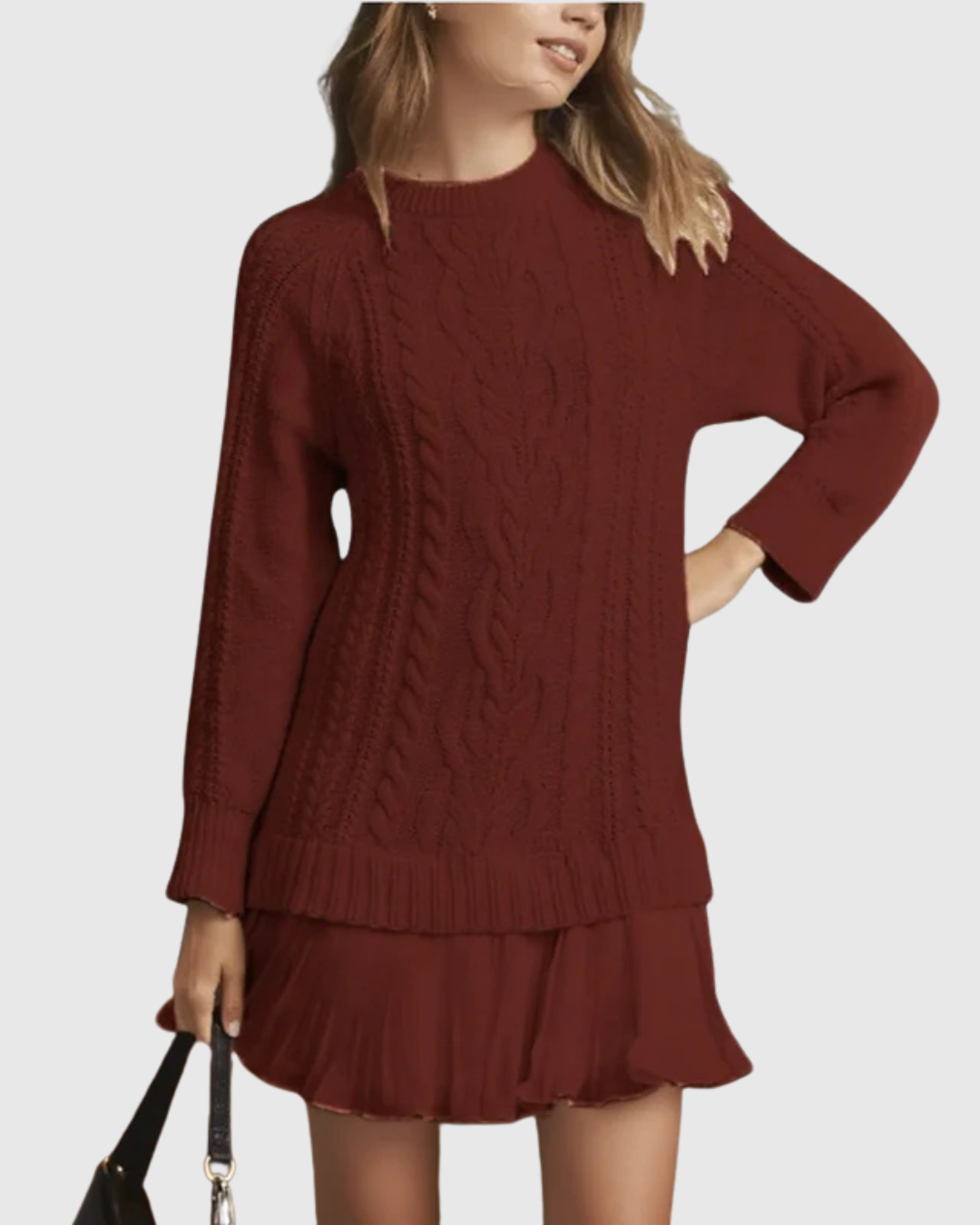 Valantomode | Cozy Sweater Dress for Effortless Fall Fashion