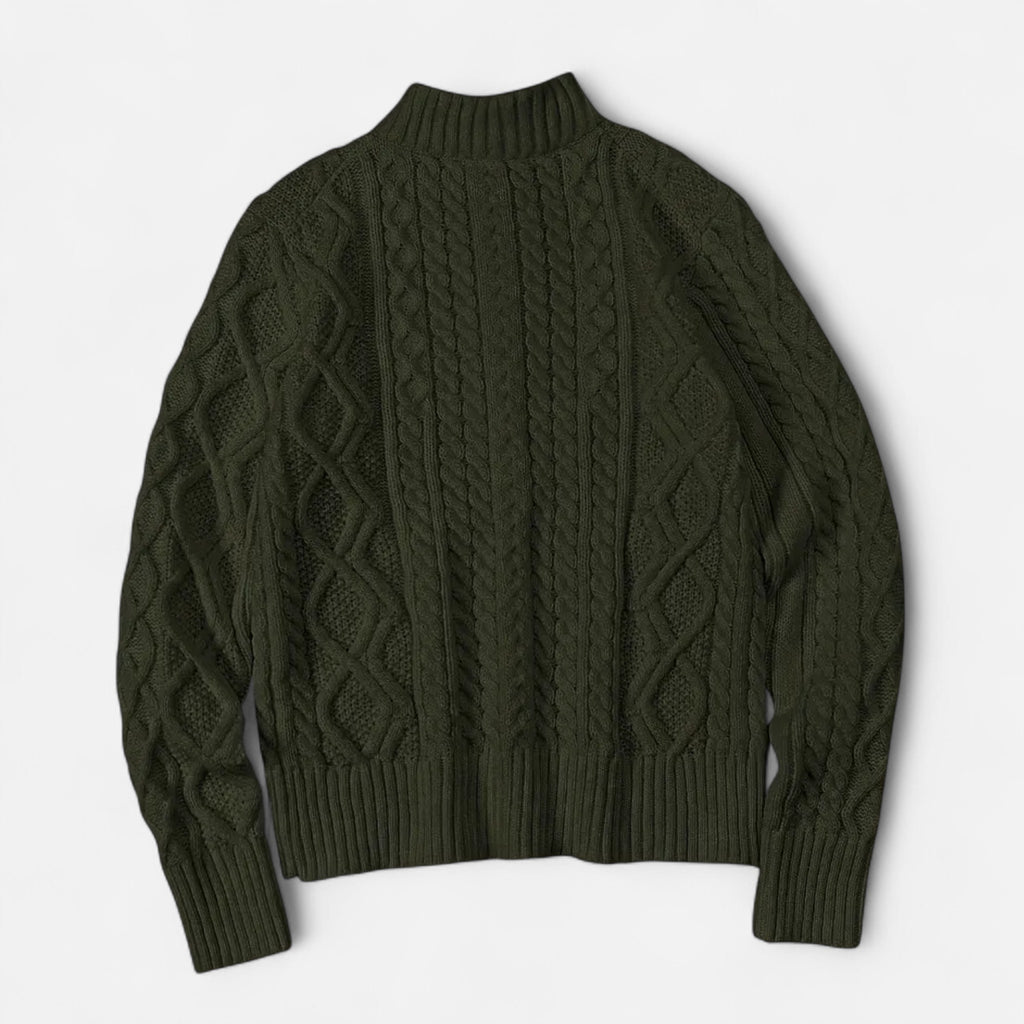 ValantoMode | Men’s Zip-Up Soft-Knit Pullover