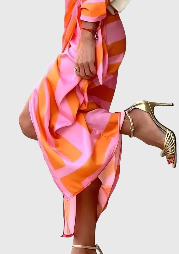 Valantomode | Stylish Printed Wrap Dress Perfect for Any Occasion