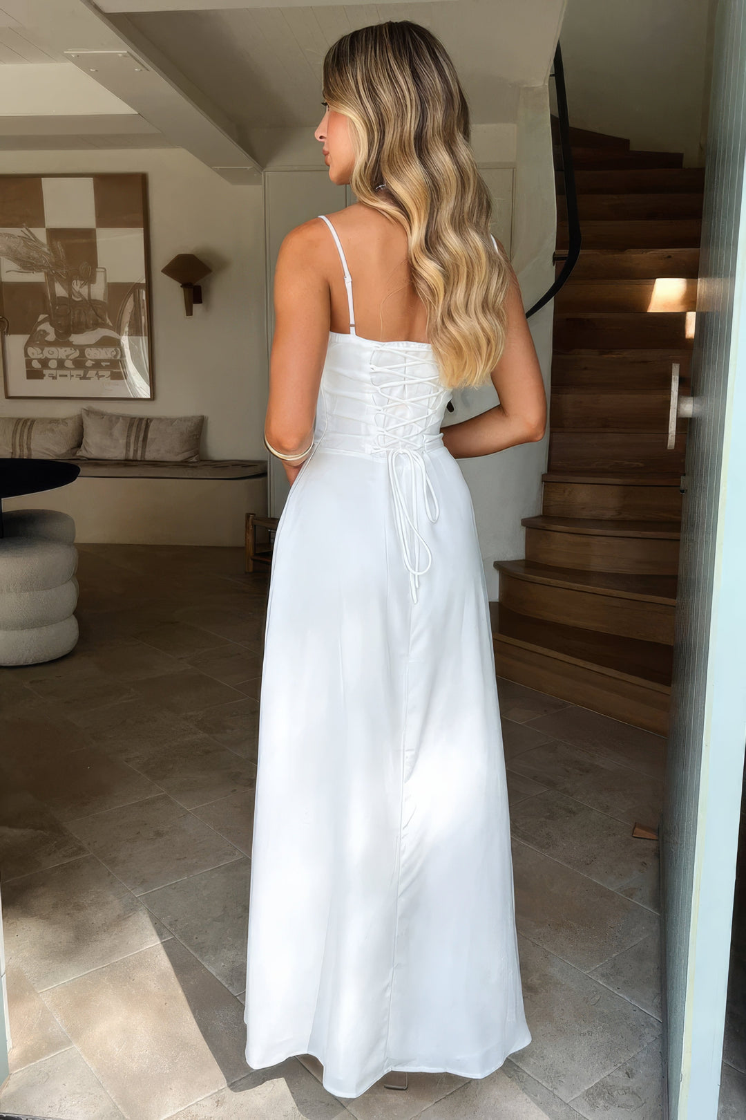 Valantomode | Sweetheart Maxi Dress with Bow Accent for Elegant Style