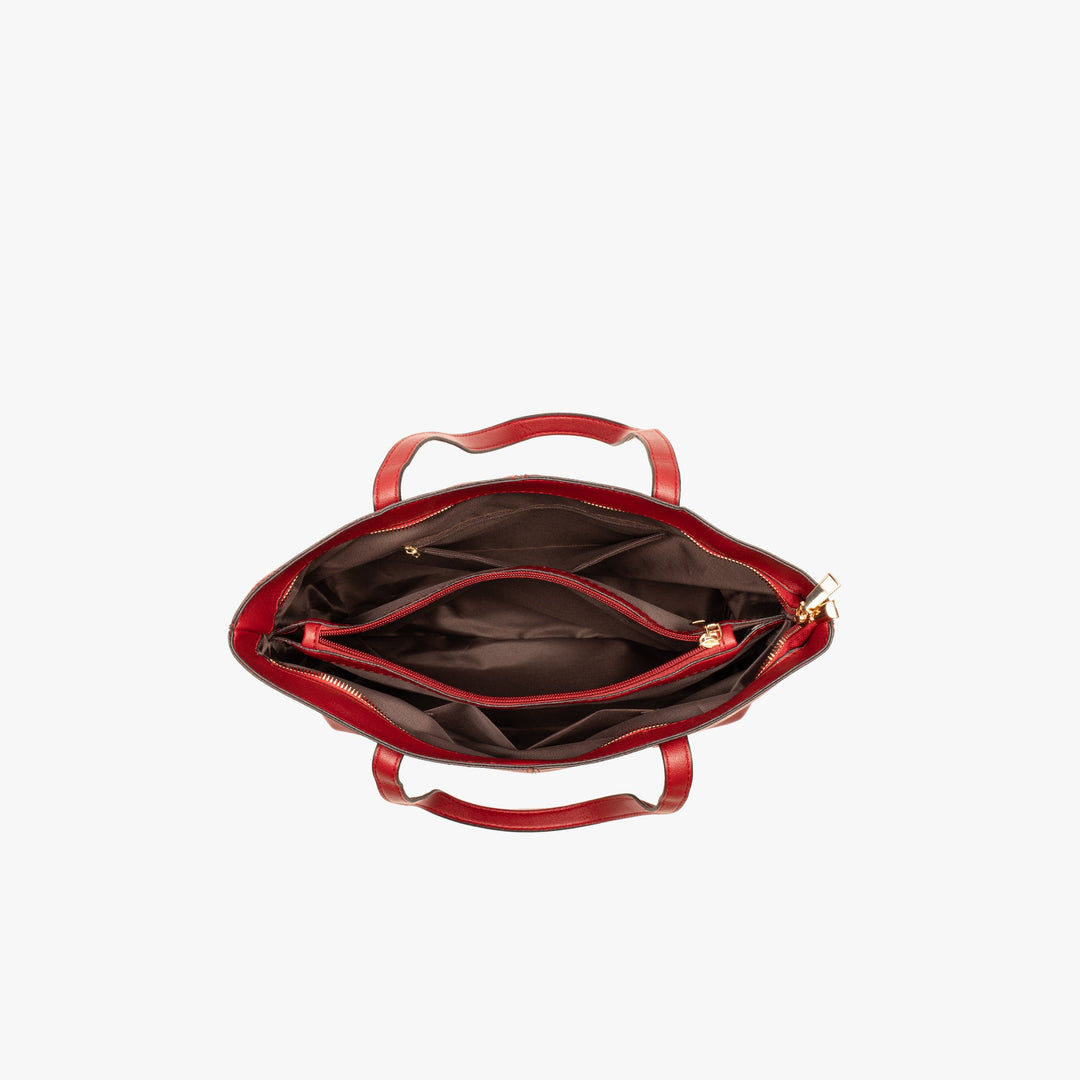 Valantomode | Amara Linear Executive – Premium Vegan Leather Structured Business Work Tote