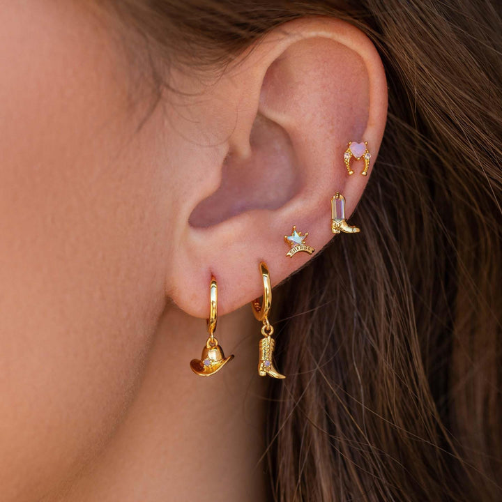 Valantomode | Heavyweight Plated Western Motif Earrings for Women