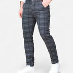 ValantoMode | Men’s Slim-Fit British Plaid Work Trousers
