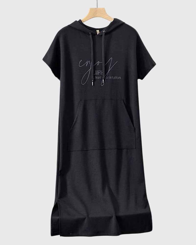 Valantomode | Comfy Hoodie Dress for Relaxed Casual Days Out