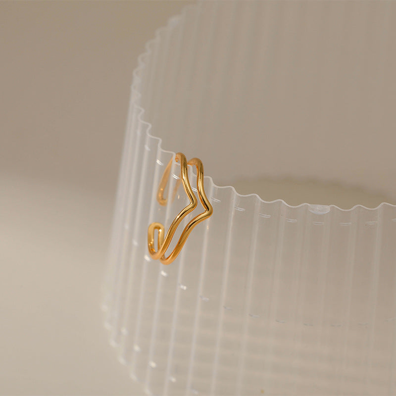 Valantomode | Lightweight Plated Parallel Twin-Band Ring for Women