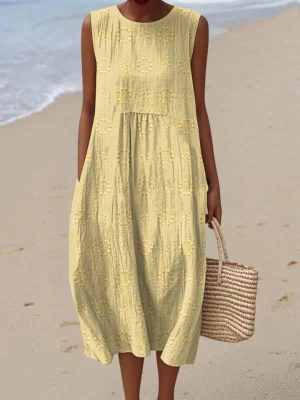 Valantomode | Chic Rose Embroidered Midi Dress for Effortless Style