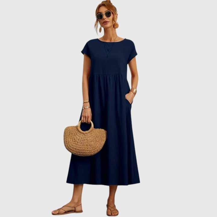 Valantomode | Chic Midi Dress for Effortless Everyday Style