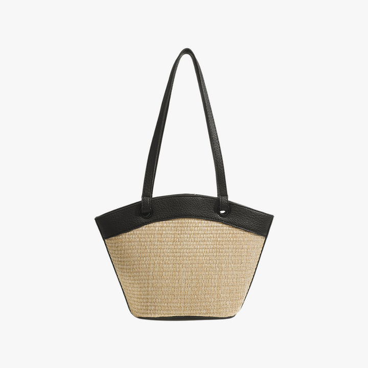Valantomode | Solstice Artisan Garrison – Women's Premium Straw Tote with Vegan Leather Trim
