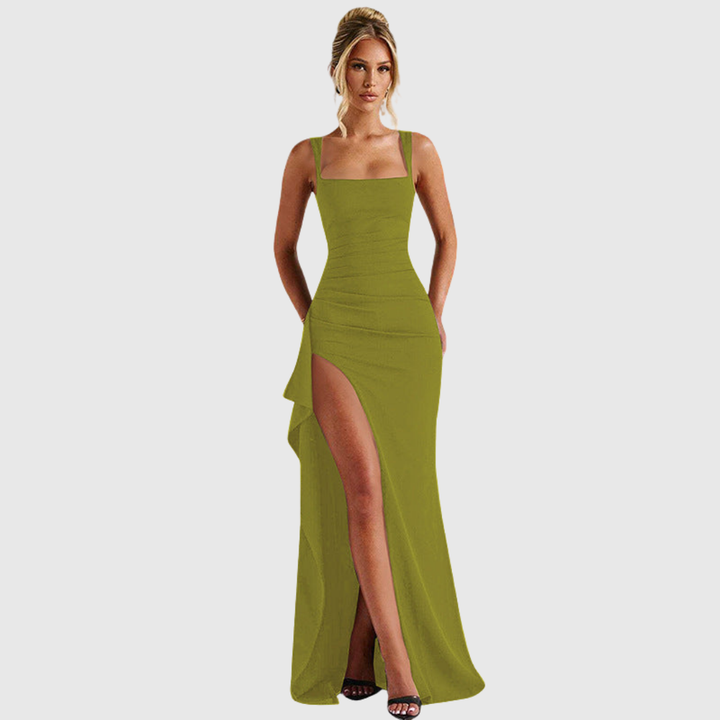 Valantomode | Stunning Open Back Maxi Dress for Formal Events