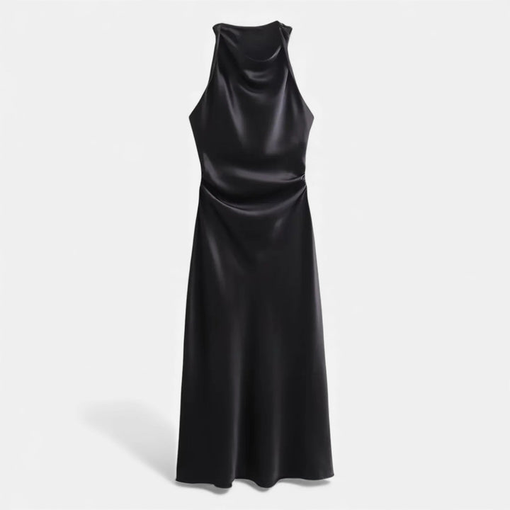 Valantomode | Women’s Satin Midi Slip Dress