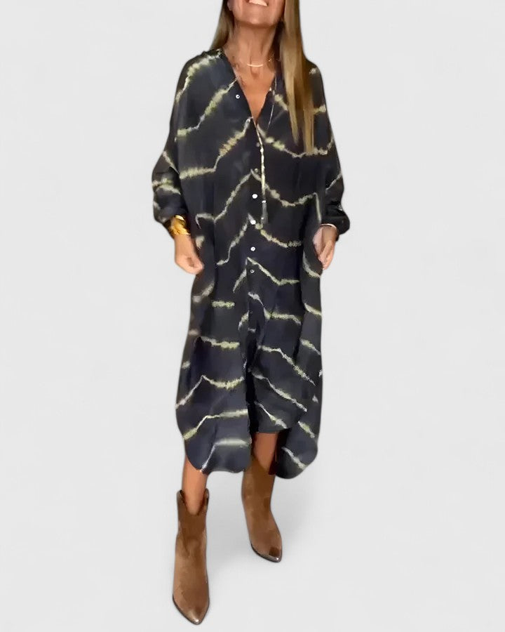 Valantomode | Stylish Bohemian Striped Maxi Dress for Effortless Summer Fashion
