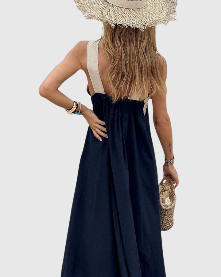 Valantomode | Chic Cross-Neck Dress for Stylish Summer Outings