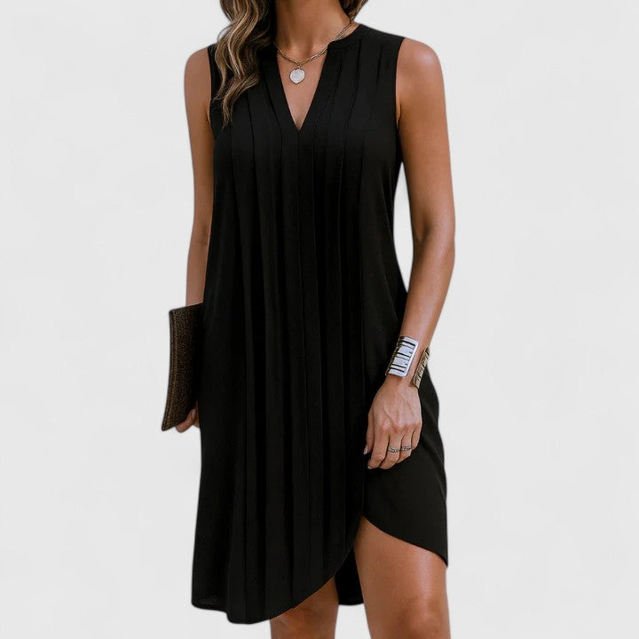 Valantomode | Flattering V-Neck Dress for Effortless Elegance