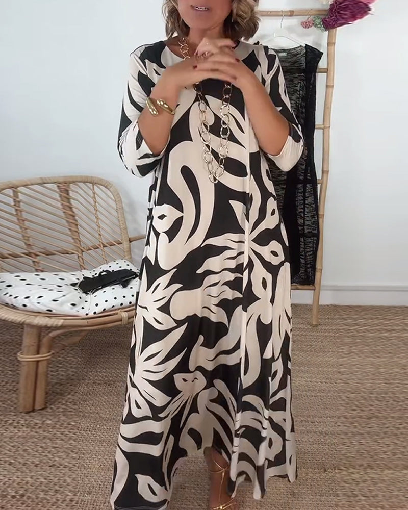 Valantomode | Dress - Abstract Pattern