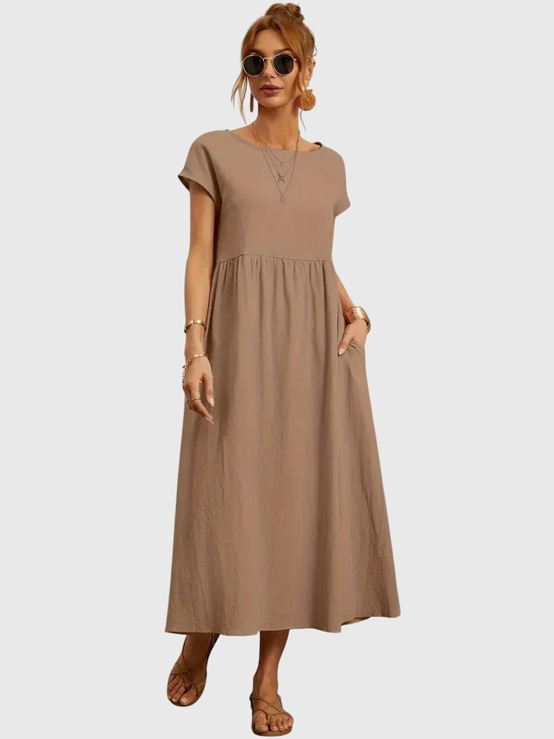 Valantomode | Stylish Casual Dress with Convenient Pockets for Everyday Wear