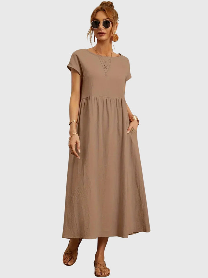 Valantomode | Stylish Casual Dress with Convenient Pockets for Everyday Wear