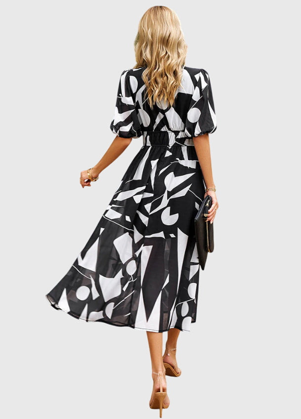 Valantomode | Beautiful Floral Midi Dress for Any Casual Gathering
