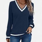 ValantoMode | Women’s V-Neck Long-Sleeve Sweater