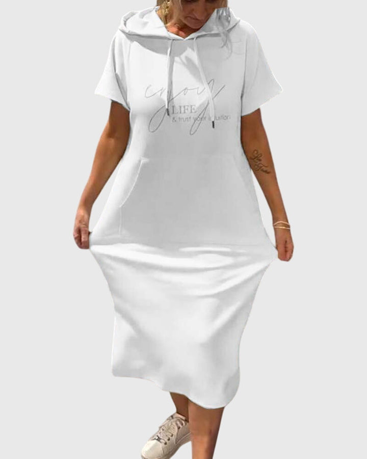 Valantomode | Comfy Hoodie Dress for Relaxed Casual Days Out