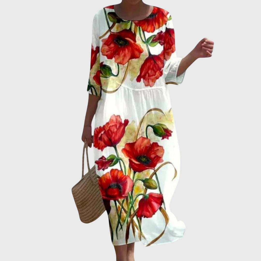 Valantomode | Trendy Floral Maxi Dress Perfect for Beach Days