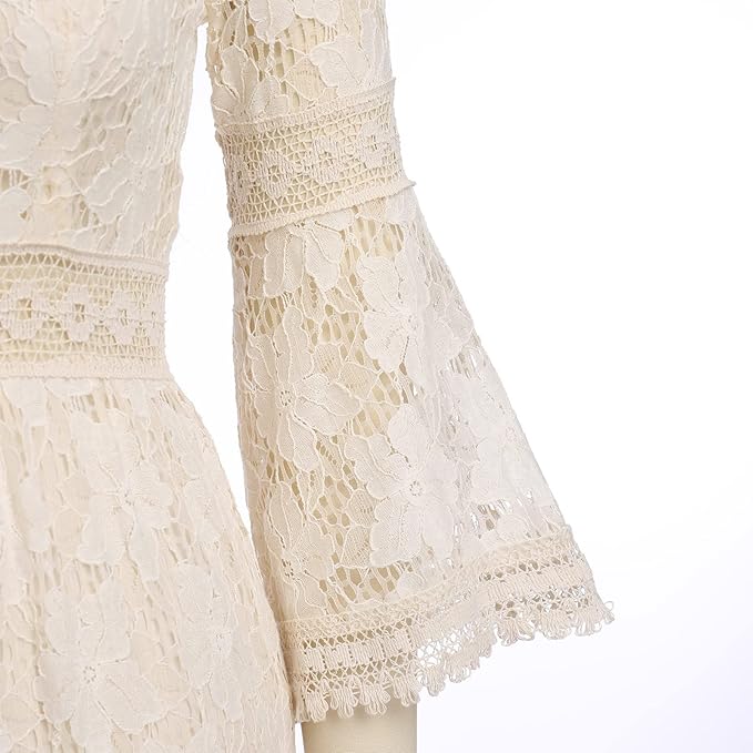 Valantomode | Dress with Boho Lace Design