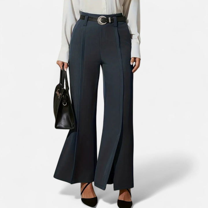 Valantomode | Women’s Wide-Leg Trousers – High-Waisted Tailored Metropolitan Pants