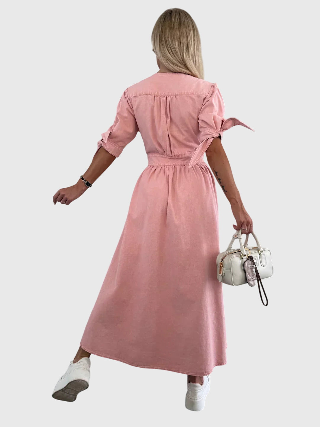 Valantomode | Stylish Denim Dress for Casual Outings and Summer Fun