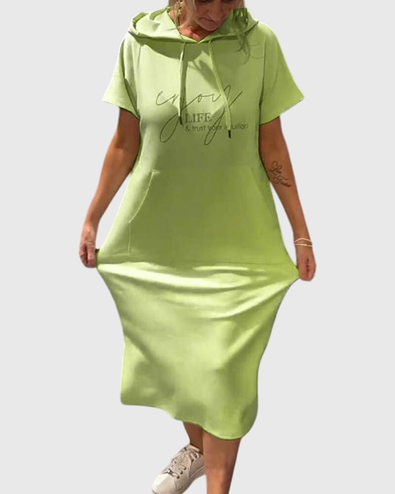 Valantomode | Comfy Hoodie Dress for Relaxed Casual Days Out