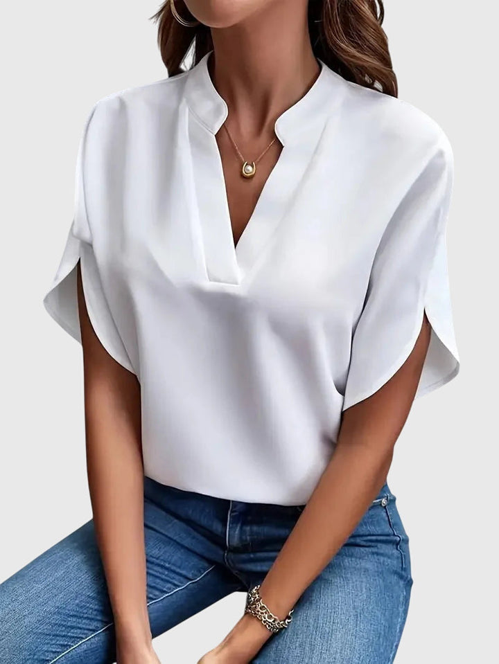 Valantomode | Shirt with Soft and Elegant V-Neck Design