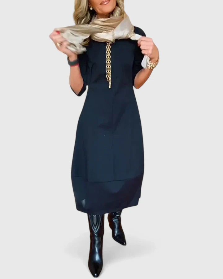 Valantomode | Stylish Midi Dress for Effortless Chic Daytime Looks