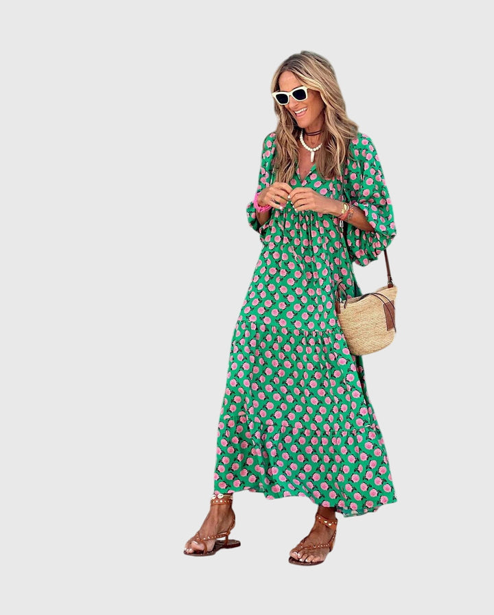 Valantomode | Stylish Bohemian Maxi Dress for Effortless Summer Elegance