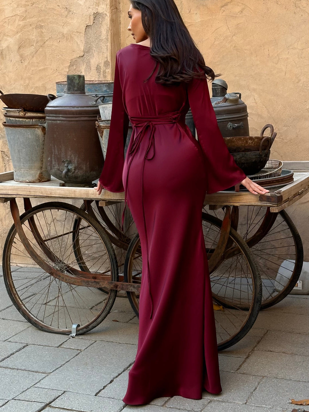 Valantomode | Elegant Dress with Stunning Bell Sleeves