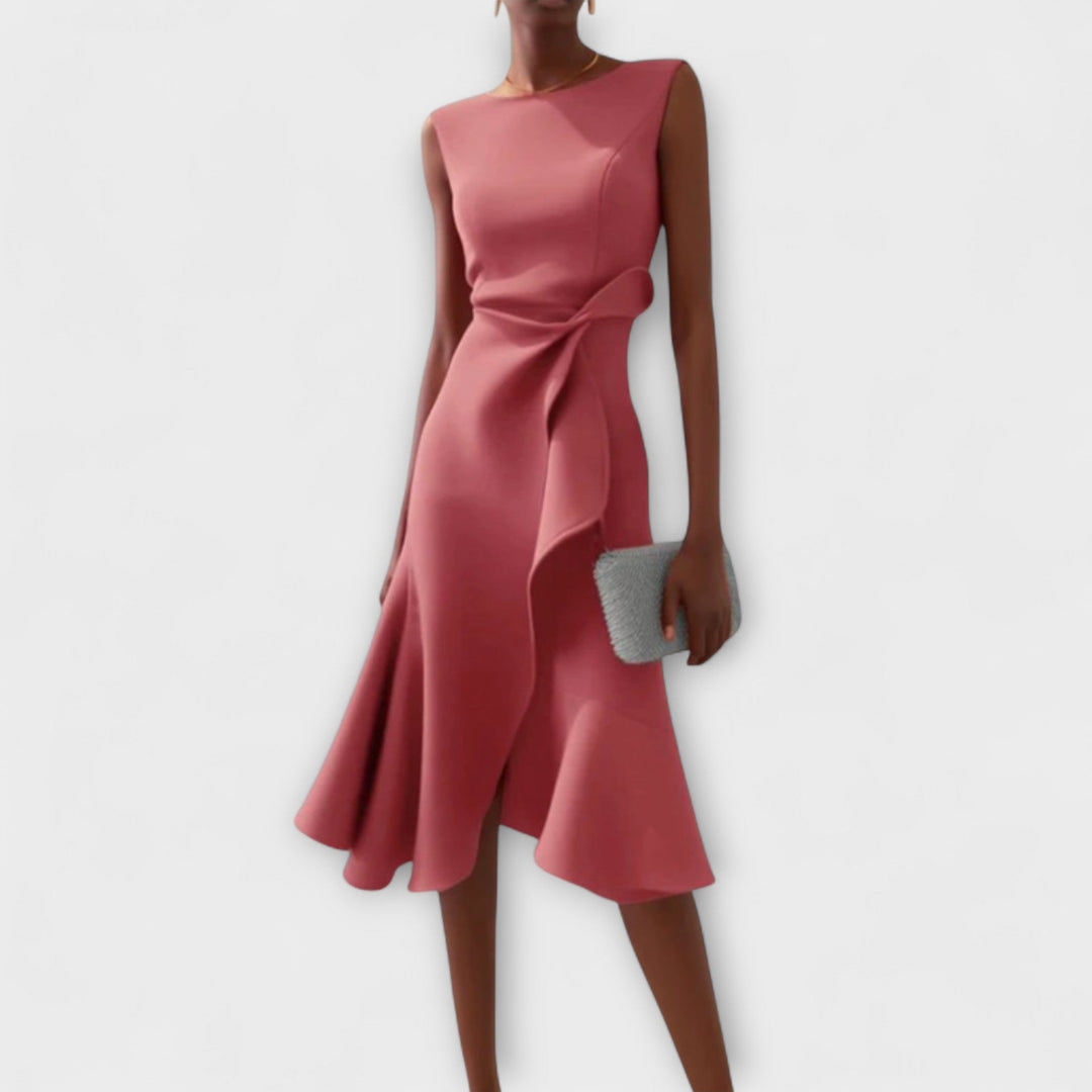 Valantomode | Chic Midi Dress for Effortless Evening Elegance