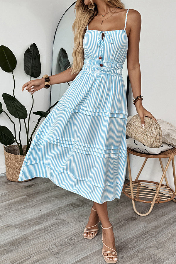 Valantomode | Adorable Stripe Casual Dress for Effortless Style