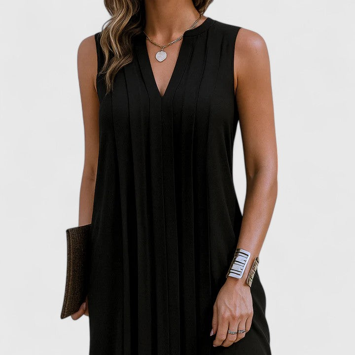 Valantomode | Flattering V-Neck Dress for Effortless Elegance