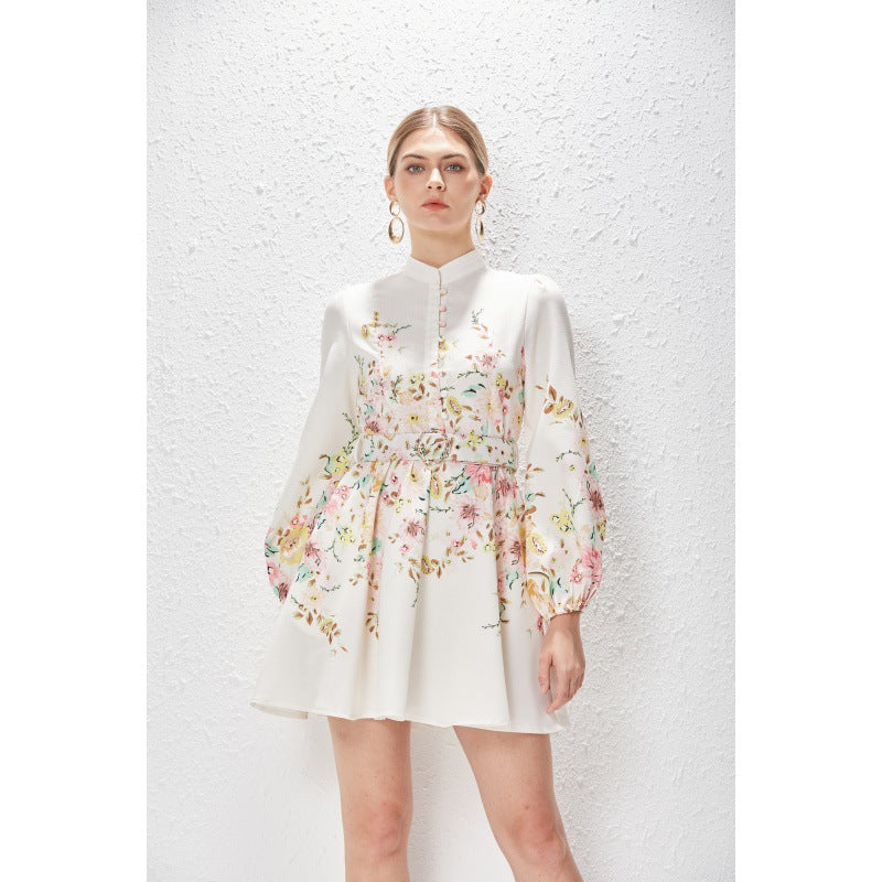 Valantomode | Chic Printed Mini Dress for Effortless Style
