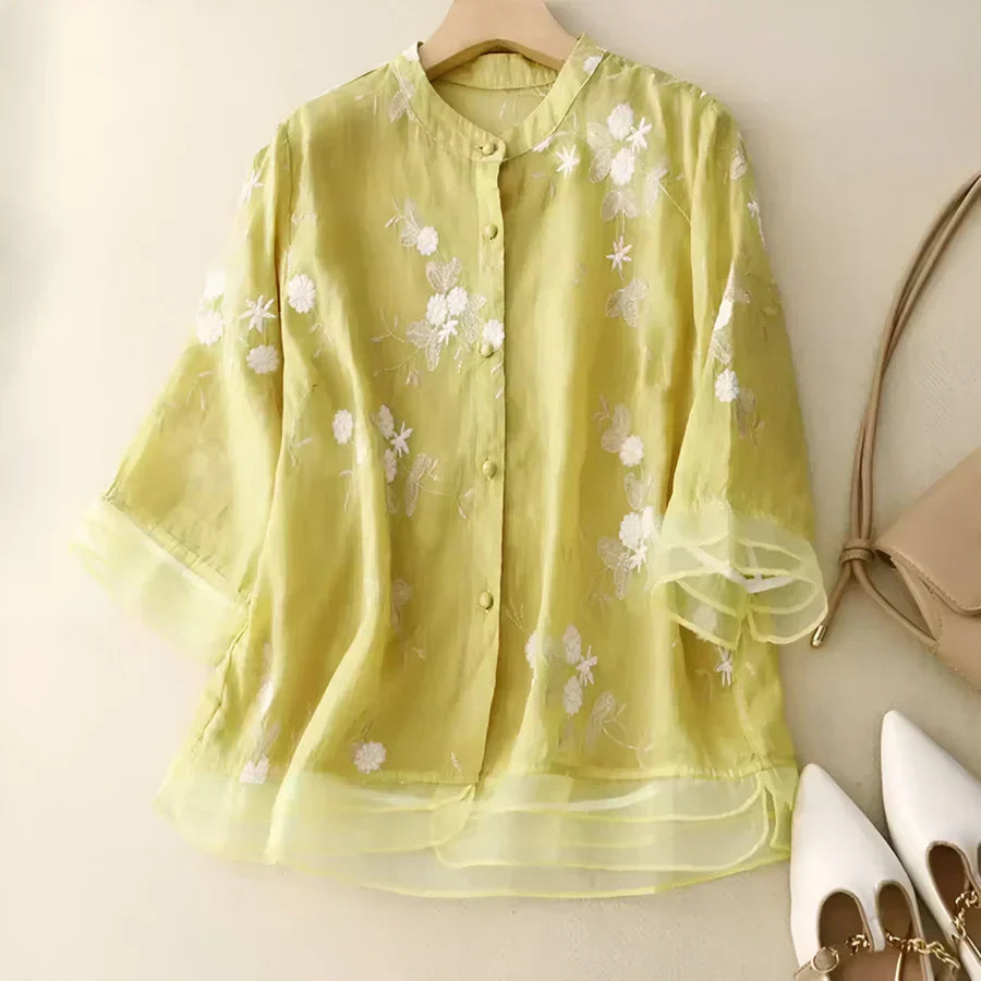Valantomode | Blouse with Lightweight Cotton Fabric