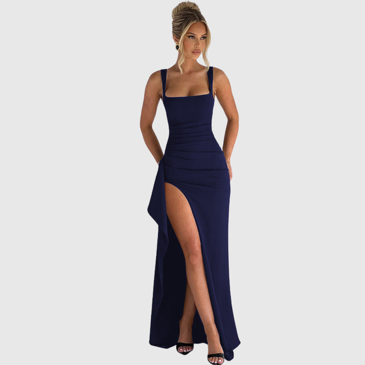 Valantomode | Stunning Open Back Maxi Dress for Formal Events