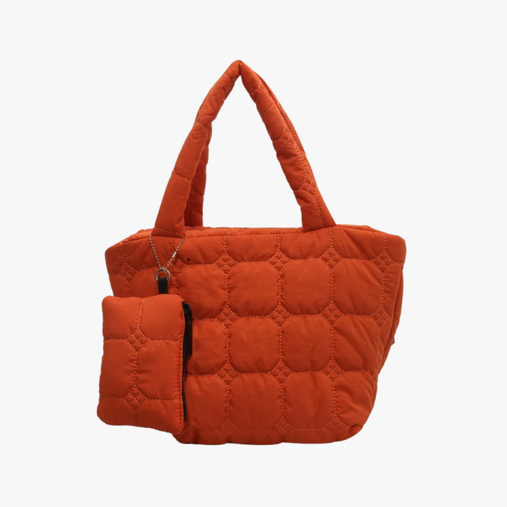 Valantomode | The Veridian Cubic Garrison – Women's Premium Boxy Quilted Puffer Tote