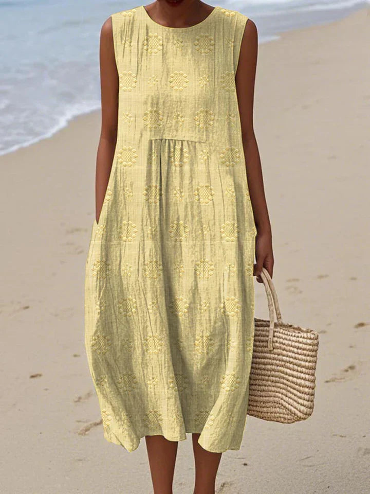 Valantomode | Chic Sleeveless Midi Dress Perfect for Day or Night Events