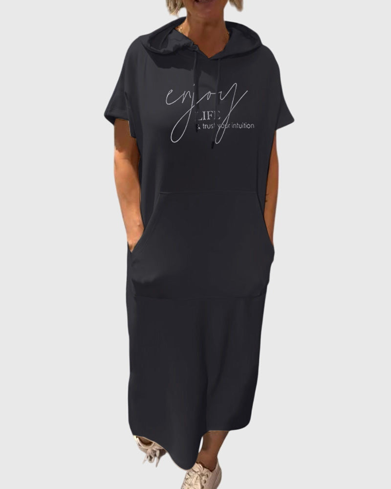 Valantomode | Comfy Hoodie Dress for Relaxed Casual Days Out