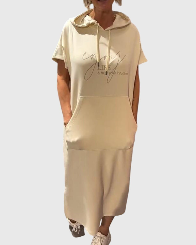 Valantomode | Comfy Hoodie Dress for Relaxed Casual Days Out