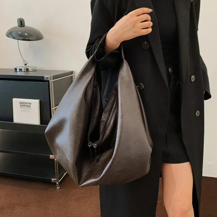 Valantomode | Serene Slouch Executive – Premium Soft Leather Large Hobo & Crossbody Bag