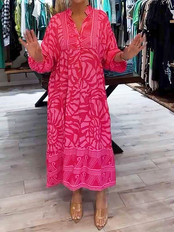 Valantomode | Dress with Eye-Catching Print Design