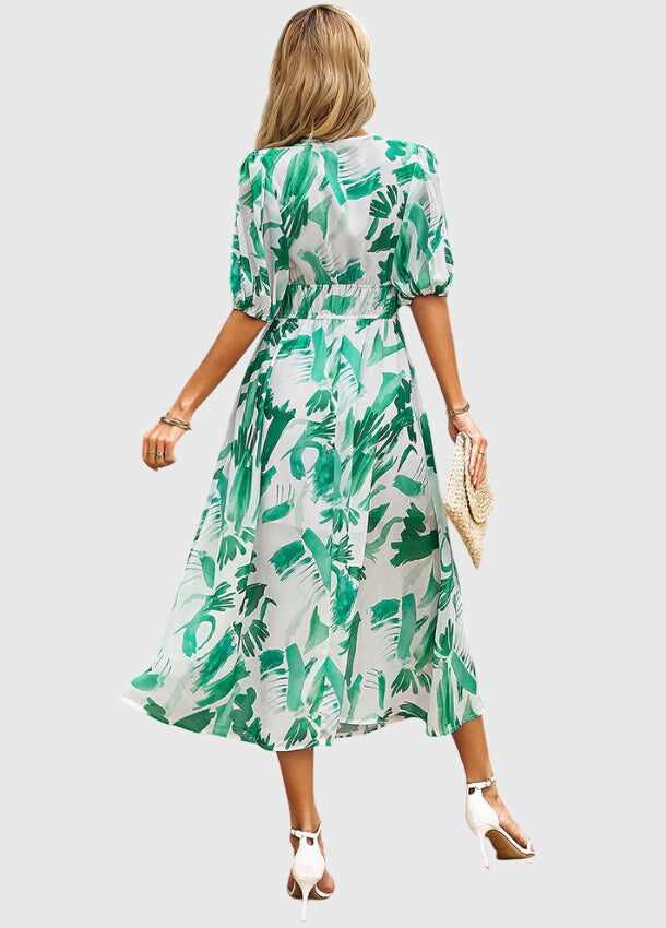 Valantomode | Beautiful Floral Midi Dress for Any Casual Gathering