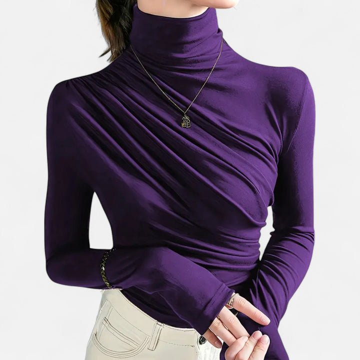 Valantomode | Women’s High-Neck Silk Top