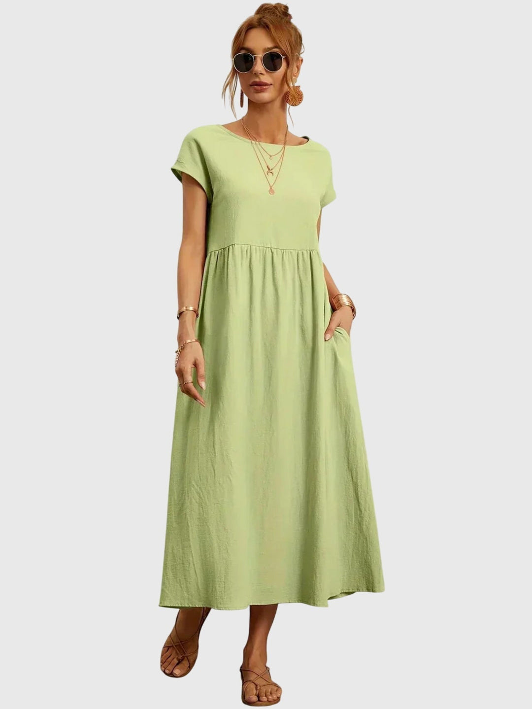 Valantomode | Stylish Casual Dress with Convenient Pockets for Everyday Wear